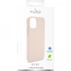 PURO ICON Anti-Microbial Cover - Etui iPhone 13 Pro Max z ochroną antybakteryjną (Piaskowy róż)-3114647