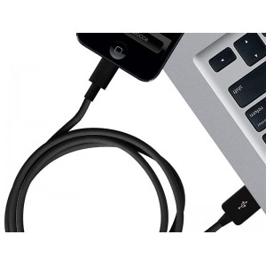 PURO Kabel połączeniowy USB Apple złącze Lightning MFi 1m (czarny)-316376