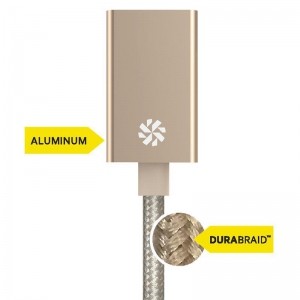 Kanex przejściówka DuraBraid™ Aluminium z USB-C na USB 3.0 typ A (Gold)-318273