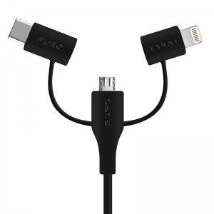 PURO Cable 3 in 1 - Kabel USB do ładowania 