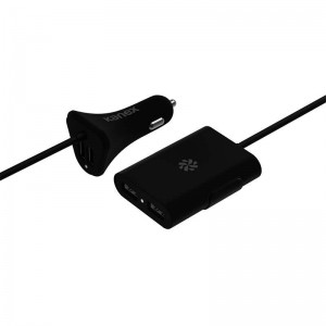 Kanex GoPower Sharable Car Charger - Ładowarka samochodowa 2 x USB, 2.4 A   HUB 2 x USB, 2.4 A, 2 m (Black)-322295