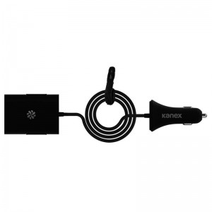 Kanex GoPower Sharable Car Charger - Ładowarka samochodowa 2 x USB, 2.4 A   HUB 2 x USB, 2.4 A, 2 m (Black)-322297