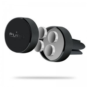 PURO Compact Magnet Holder - Uniwersalny magnetyczny uchwyt samochodowy na kratkę wentylacyjną do smartfonów (czarny)-327539