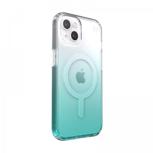 Speck Presidio Perfect-Clear + Ombre + MagSafe - Etui iPhone 13 z powłoką MICROBAN (Clear/Fantasy Teal Fade)-3372037