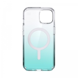Speck Presidio Perfect-Clear + Ombre + MagSafe - Etui iPhone 13 z powłoką MICROBAN (Clear/Fantasy Teal Fade)-3372044