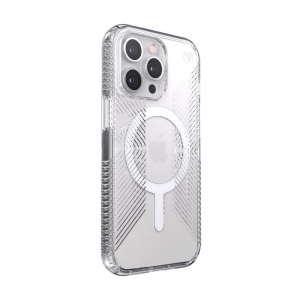 Speck Presidio Perfect-Clear with Grips + MagSafe - Etui iPhone 13 Pro z powłoką MICROBAN (Clear)-3372242