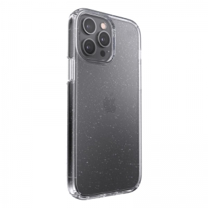 Speck Presidio Perfect-Clear with Glitter - Etui iPhone 13 Pro Max z powłoką MICROBAN (Clear/Platinum Glitter)-3372378
