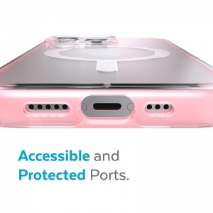 Speck Presidio Perfect-Clear with Impact Geometry + MagSafe - Etui iPhone 13 Pro Max z powłoką MICROBAN (Clear/Rosy Pink)-3372517