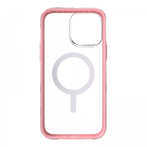 Speck Presidio Perfect-Clear with Impact Geometry + MagSafe - Etui iPhone 13 Pro Max z powłoką MICROBAN (Clear/Rosy Pink)-3372519