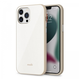 Moshi iGlaze Slim Hardshell Case - Etui iPhone 13 Pro Max (system SnapTo) (Pearl White)-3373089