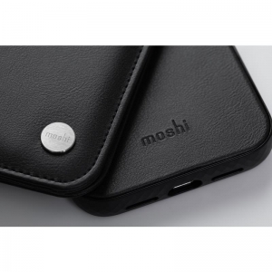 Moshi Overture - Etui 3w1 z klapką iPhone 13 (antybakteryjne NanoShield™) (Jet Black)-3373136