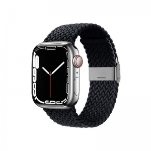 Crong Wave Band – Pleciony pasek do Apple Watch 42/44/45 mm (grafitowy)-3377853