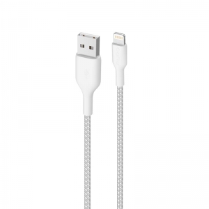PURO Fabric Ultra Strong - Kabel w oplocie heavy duty USB-A / Lightning MFi 1,2m (biały)-3378003