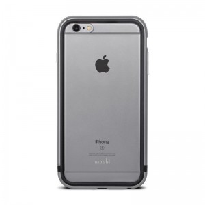 Moshi iGlaze Luxe - Etui z aluminiową ramką iPhone 6s Plus / iPhone 6 Plus (Titanium Grey)-341964