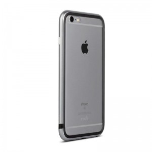 Moshi iGlaze Luxe - Etui z aluminiową ramką iPhone 6s Plus / iPhone 6 Plus (Titanium Grey)-341967
