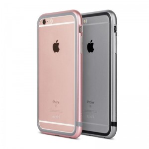 Moshi iGlaze Luxe - Etui z aluminiową ramką iPhone 6s Plus / iPhone 6 Plus (Titanium Grey)-341973
