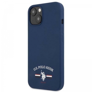 US Polo Assn Silicone Logo - Etui iPhone 13 mini (granatowy)-3476415