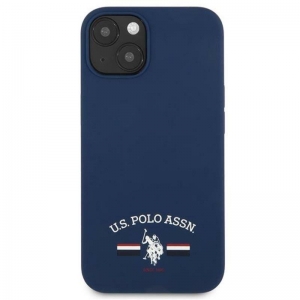 US Polo Assn Silicone Logo - Etui iPhone 13 mini (granatowy)-3476416