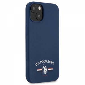US Polo Assn Silicone Logo - Etui iPhone 13 mini (granatowy)-3476417
