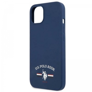 US Polo Assn Silicone Logo - Etui iPhone 13 mini (granatowy)-3476419