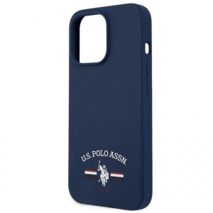 US Polo Assn Silicone Logo - Etui iPhone 13 Pro (granatowy)-3476435