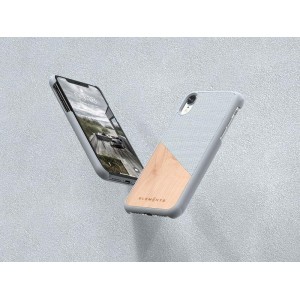 Nordic Elements Original Hel - Etui iPhone XR z prawdziwym drewnem klonowym (Light Grey)-354924