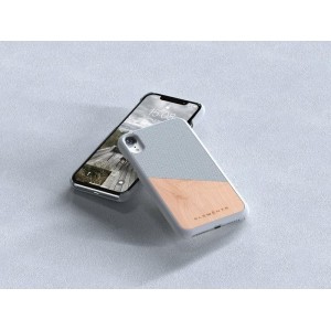 Nordic Elements Original Hel - Etui iPhone XR z prawdziwym drewnem klonowym (Light Grey)-354925