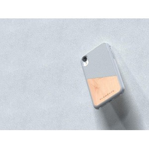 Nordic Elements Original Hel - Etui iPhone XR z prawdziwym drewnem klonowym (Light Grey)-354933