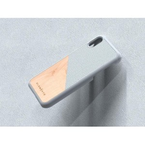 Nordic Elements Original Hel - Etui iPhone XR z prawdziwym drewnem klonowym (Light Grey)-354934