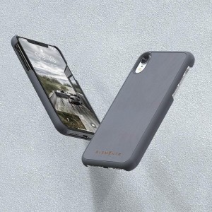 Nordic Elements Original Gefion - Etui iPhone XR z prawdziwym drewnem klonowym (Mid Grey)-355110