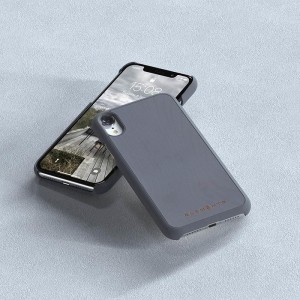 Nordic Elements Original Gefion - Etui iPhone XR z prawdziwym drewnem klonowym (Mid Grey)-355111