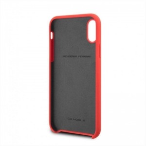 Ferrari Silicone Hard Case - Etui iPhone Xs / X (czerwony)-361947