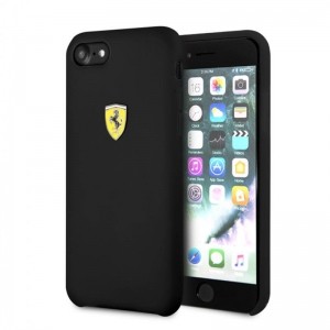 Ferrari Silicone Hard Case - Etui iPhone 8 / 7 (czarny)-361962
