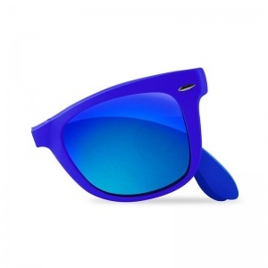 PURO Sunny Kit - Zestaw etui iPhone 8 / 7   składane okulary przeciwsłoneczne (niebieski)-431577