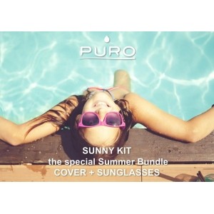 PURO Sunny Kit - Zestaw etui iPhone 8 / 7   składane okulary przeciwsłoneczne (różowy)-431585