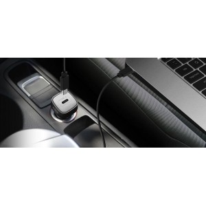 PURO Ultra Car Charger Power Delivery - Ładowarka samochodowa USB-C Power Delivery, 30 W (czarny)-432041