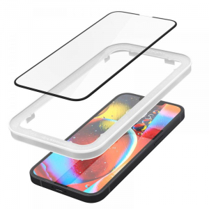 Spigen Alm Glass FC 2-Pack - Szkło hartowane do Apple  iPhone 14 / iPhone 13 / iPhone 13 Pro 2 szt (Czarna ramka)-4368579