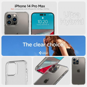 Spigen Ultra Hybrid Matte -  Etui do Apple iPhone 14 Pro Max (Przezroczysty matowy)-4369888