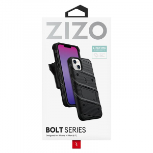 ZIZO BOLT Series - Pancerne etui iPhone 14 Plus ze szkłem 9H na ekran + uchwyt z podstawką (czarny)-4370662