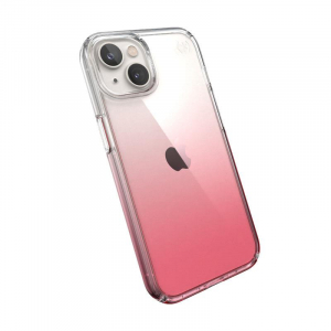 Speck Presidio Perfect-Clear + Ombre - Etui iPhone 14 / iPhone 13 z powłoką MICROBAN (Clear / Vintage Rose Fade)-4371022