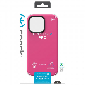 Speck Presidio2 Pro - Etui iPhone 14 Pro Max z powłoką MICROBAN (Digitalpink / Blossompink / White)-4371078