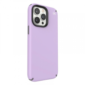 Speck Presidio2 Pro - Etui iPhone 14 Pro Max z powłoką MICROBAN (Spring Purple / Cloudygrey / White)-4371109