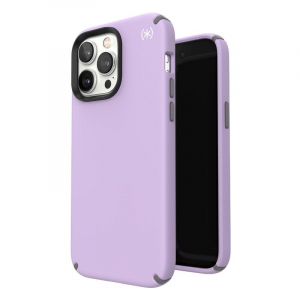 Speck Presidio2 Pro - Etui iPhone 14 Pro Max z powłoką MICROBAN (Spring Purple / Cloudygrey / White)-4371113