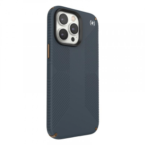 Speck Presidio2 Grip - Etui iPhone 14 Pro Max z powłoką MICROBAN (Charcoal / Cool Bronze / Slate)-4371187