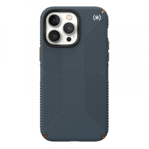 Speck Presidio2 Grip - Etui iPhone 14 Pro Max z powłoką MICROBAN (Charcoal / Cool Bronze / Slate)-4371197