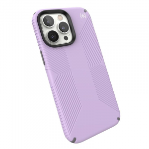 Speck Presidio2 Grip - Etui iPhone 14 Pro Max z powłoką MICROBAN (Spring Purple / Cloudygrey / White)-4371218