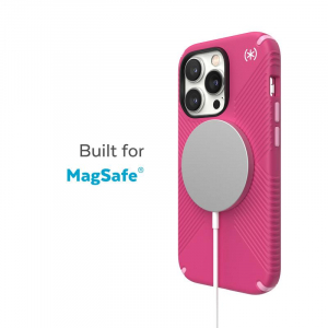 Speck Presidio2 Grip + MagSafe - Etui iPhone 14 Pro Max z powłoką MICROBAN (Digitalpink / Blossompink / White)-4371250