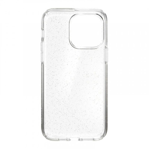 Speck Presidio Perfect-Clear with Glitter - Etui iPhone 14 Pro Max z powłoką MICROBAN (Clear / Gold Glitter)-4371310