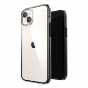 Speck Presidio Perfect-Clear with Impact Geometry - Etui iPhone 14 Plus z powłoką MICROBAN (Clear / Black)-4371646