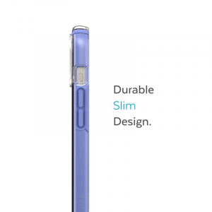 Speck Presidio Perfect-Clear with Impact Geometry - Etui iPhone 14 Plus z powłoką MICROBAN (Clear / Grounded Purple)-4371664